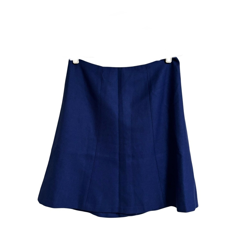 Brooks Brothers 346 royal dark blue a-line wool blend pleated skirt size 8P